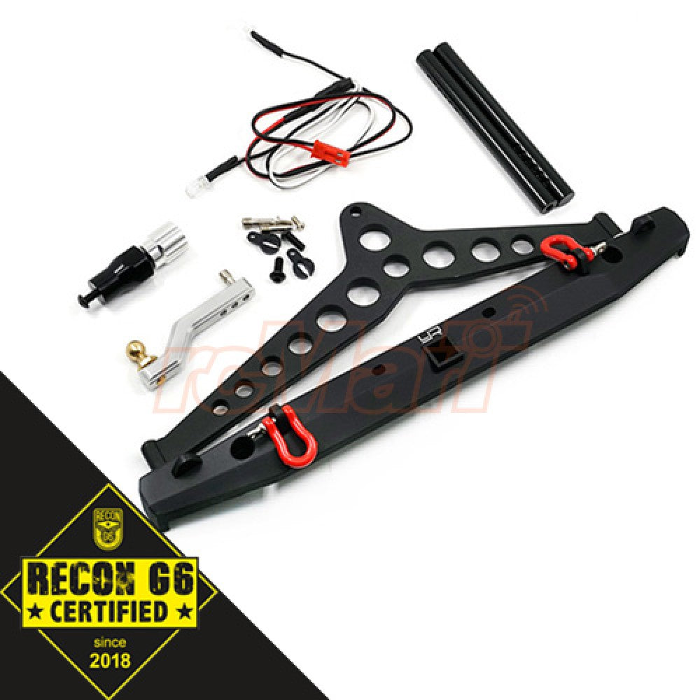 Yeah Racing Aluminum Alloy Rear Bumper w/LED Light Spare Tire Mount For SCX10 II TRAXXAS TRX-4 'G6 Certified' (YA-0549) Yeah Racing