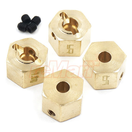 Yeah Racing Brass Hex Adaptor 9mm Offset For 12mm Hex Wheels 4pcs (WA-038) Yeah Racing