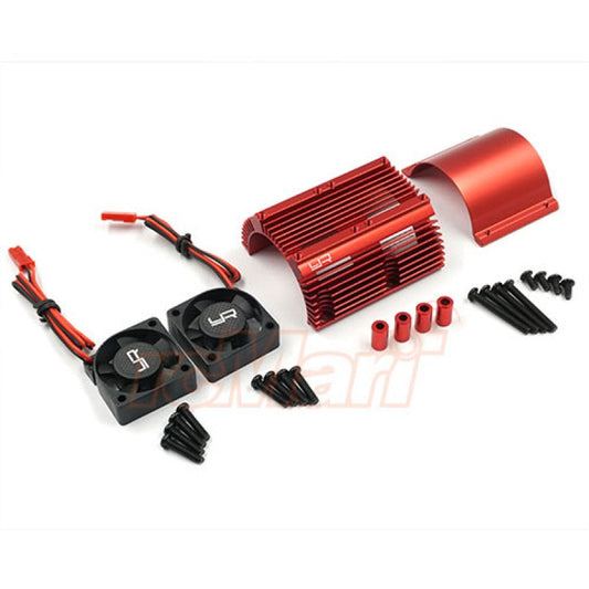 Yeah Racing Heat Sink with Twin Tornado High Speed Fans Sets For 1:8 Motors (YA-0261RD) Yeah Racing