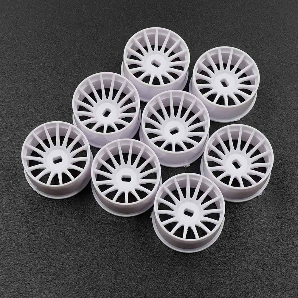 Yeah Racing Plastic Wide Rim Set 11mm (OFFSET 0 +1 +2 +3) White for 1/28 AWD MINI-Z Yeah Racing