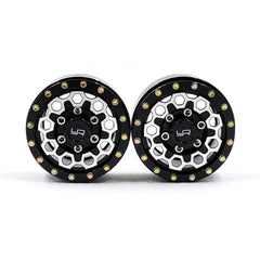 Yeah Racing 1.55 Aluminum CNC 9 Spoke Beadlock Wheel 2pcs (WL-0176BK) Yeah Racing