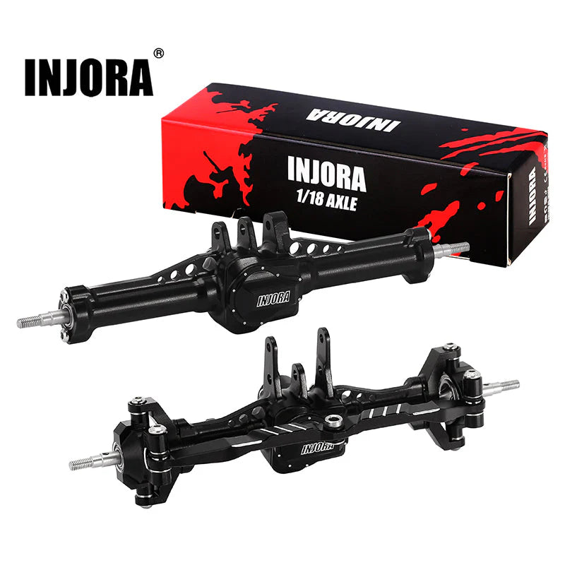 INJORA: +4mm Extended Aluminum Front Rear Complete Axles For 1/18 TRX4M (4M-61) INJORA