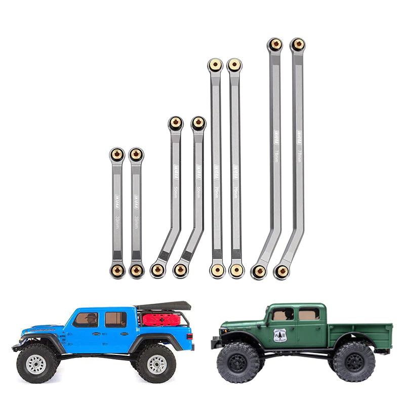 INJORA 8PCS Aluminum High Clearance 4 Links Kit for Axial SCX24 Jeep Gladiator (SCX24-68BK) INJORA