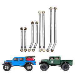 INJORA 8PCS Aluminum High Clearance 4 Links Kit for Axial SCX24 Jeep Gladiator (SCX24-68BK) INJORA