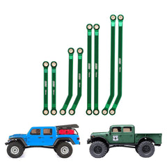 INJORA 8PCS Aluminum High Clearance 4 Links Kit for Axial SCX24 Jeep Gladiator (SCX24-68BK) INJORA
