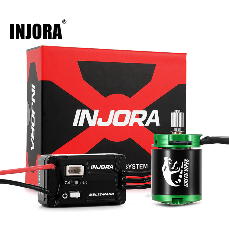 INJORA MBL32-NANO Brushless ESC & 1621 Green Viper Motor for 1/30 SCX30 INJORA