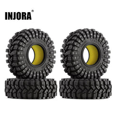 INJORA 1.0" 62*22mm King Trekker Tires & Silicone Rubber Inserts Combo (4) (T1014) INJORA