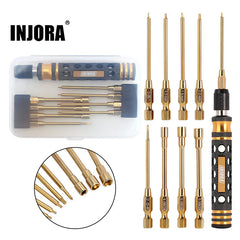INJORA 8-in-1 Hex, Phillips Screwdriver, Nut Drivers Quick Change Tool Kit for 1/24 1/18 Mini RC INJORA
