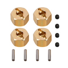 INJORA: 12mm Brass Wheel Hex Hub Extenders for 1/10 RC Crawlers (DG-JH11-8) INJORA