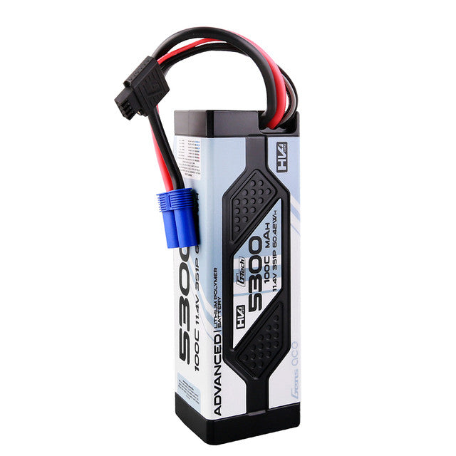 Gens Ace G-Tech 5300mAh 11.4V 100C 3S1P Lipo Battery Pack With EC5 Plug GensTattu