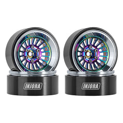 INJORA Turbine 1.3" CNC Aluminium Beadlock Wheels for 1/24 1/18 RC Crawler (YQW-1303SR) INJORA