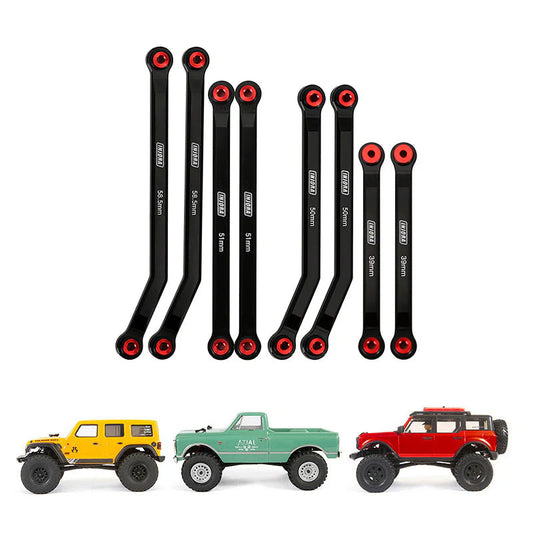 INJORA 8PCS Aluminum High Clearance 4 Links Set for Axial SCX24 C10 Jeep Wrangler Bronco INJORA