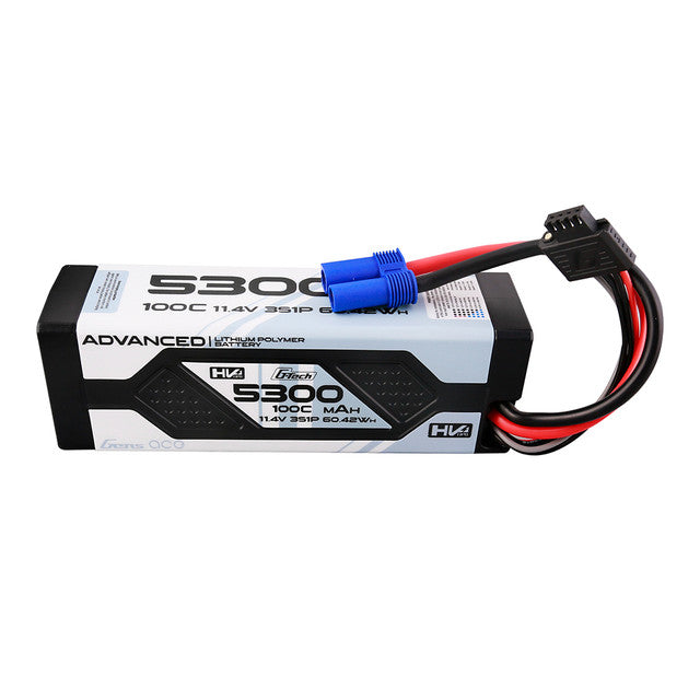 Gens Ace G-Tech 5300mAh 11.4V 100C 3S1P Lipo Battery Pack With EC5 Plug GensTattu