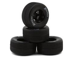1RC Racing Pre-Mounted 1/18 Asphalt Late Model Hoosier Tires (Black) (4) (F/R) (Soft) Amain Hobbies