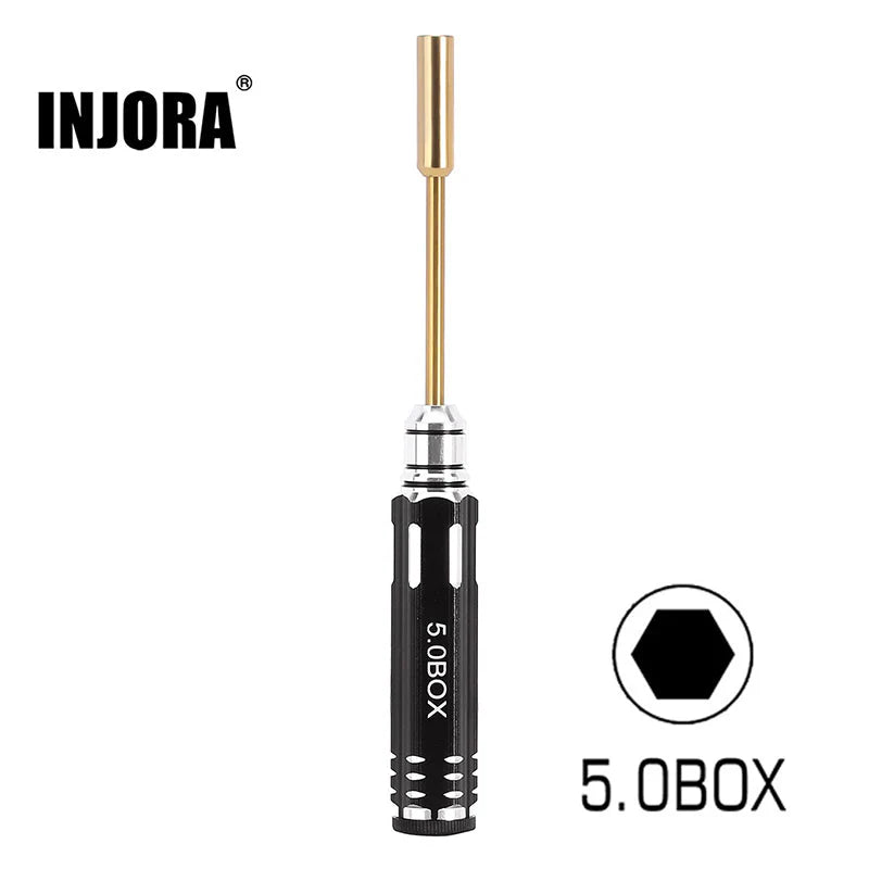 INJORA: 5.0mm Hex Nut Driver Thin Walled Hexagon Wrench Socket For 1/18 TRX4M INJORA