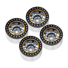 INJORA: 2.2" Deep Dish Negative Offset 10mm Wheels For 1/10 RC Crawler (4) (W2208) (Multiple Colors Available) (DGW-2208B) ) INJORA
