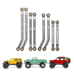 INJORA 8PCS Aluminum High Clearance 4 Links Set for Axial SCX24 C10 Jeep Wrangler Bronco INJORA