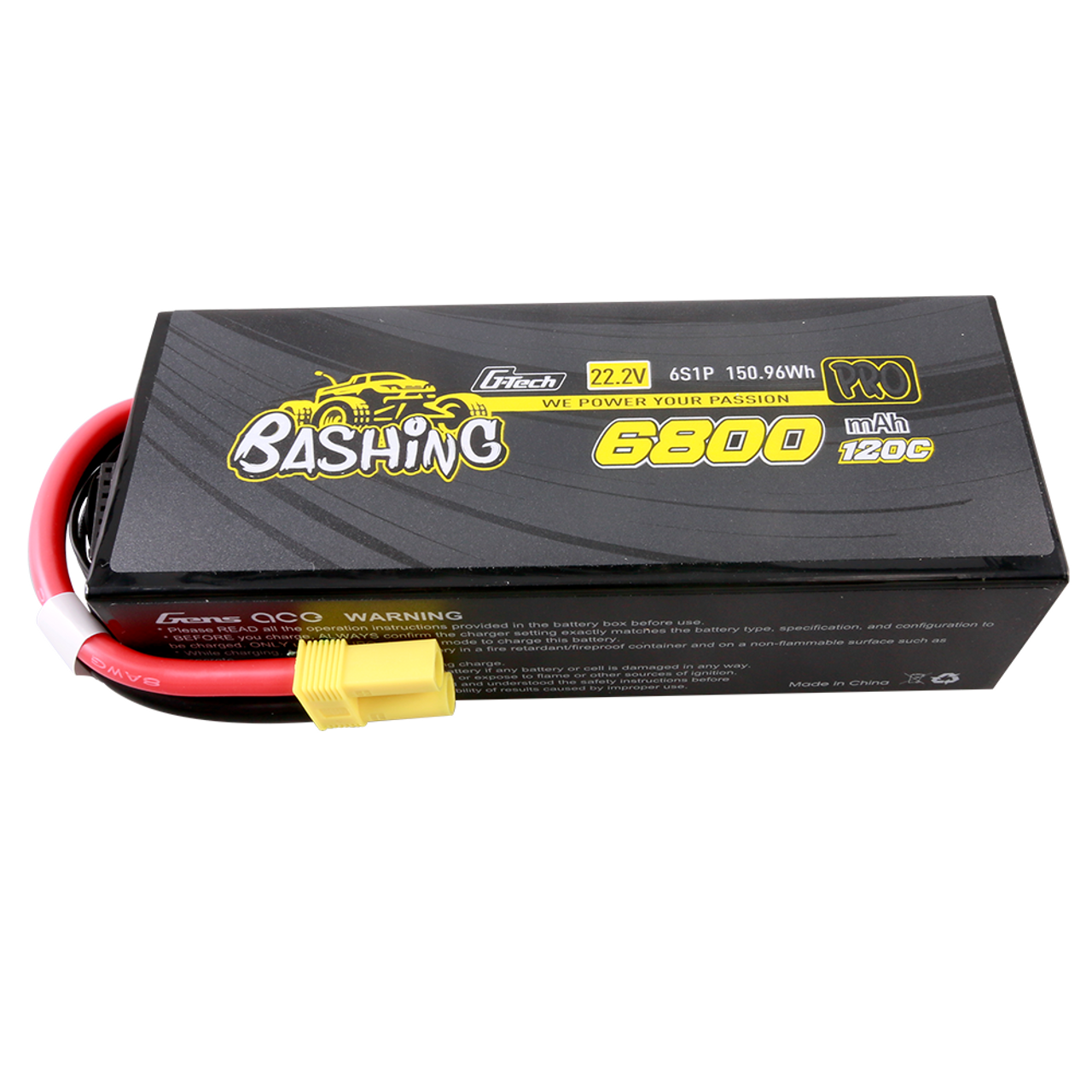 Gens ace G-tech Bashing Series 6800mAh 22.2V 120C 6S1P Lipo Battery Pack with EC5 Plug GensTattu