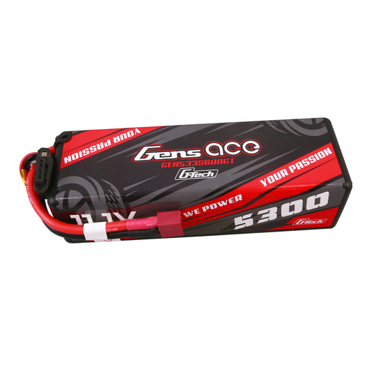 Gens Ace 5300mAh 3S 60C 11.1V G-Tech HardCase Lipo Battery 15# With Deans Plug