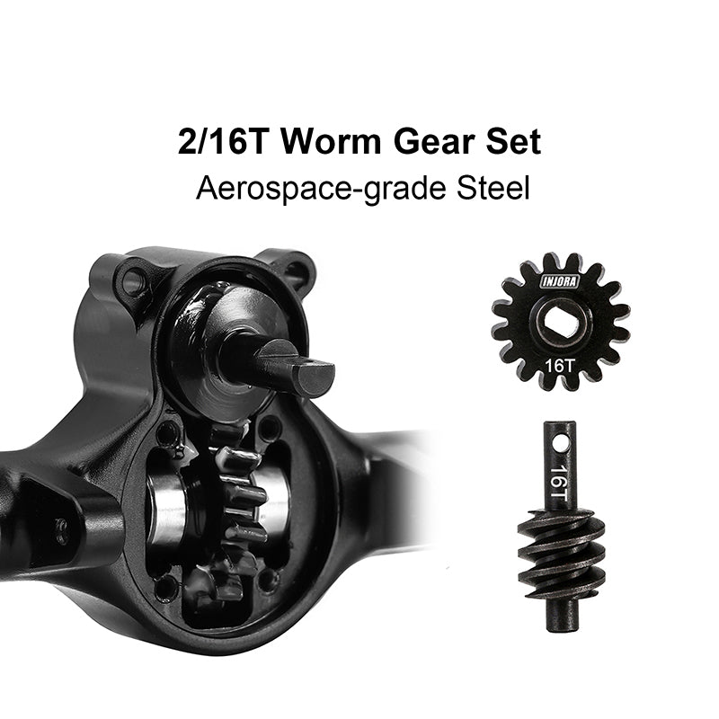 INJORA +4mm Planet Axles With Double Joint Shafts & Brass Steering Knuckles For 1/24 Axial SCX24 INJORA