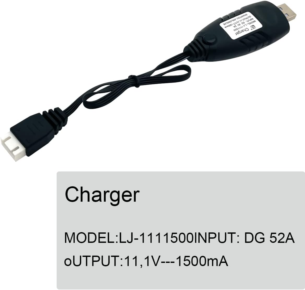 Charger 11.1V Lipo Battery Charger Cable,3S 2A LIPO Battery USB Charger Cables with XH-4P Plug Connector for Airsoft RC Car Drone Boats Amazon