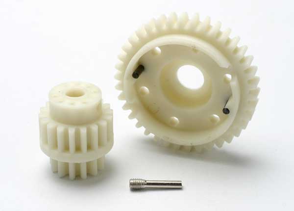 Traxxas Gear set, 2-speed wide ratio (2nd speed gear 38T, 13T-18T input gears, hardware) (5384) TRAXXAS