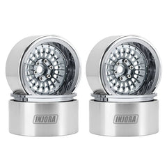 INJORA Turbine 2.2" Aluminum Beadlock Wheels Offset -10mm For 1/10 RC Crawler (4) (W2255) INJORA