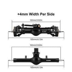 INJORA +4mm Planet Axles With Double Joint Shafts & Brass Steering Knuckles For 1/24 Axial SCX24 INJORA