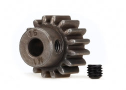 Traxxas: Gear, 16-T pinion (1.0 metric pitch) (fits 5mm shaft)/ set screw (for use only with steel spur gears) (6489X) TRAXXAS