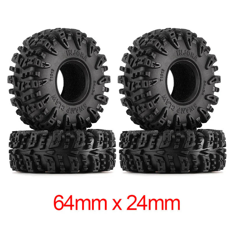 INJORA 1.0" Swamp Claw M/T Tires (56mm/64mm) (T1021/T1019) INJORA