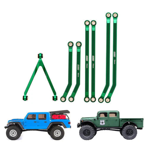 INJORA 7pcs High Clearance Aluminum Chassis Links Set for Axial SCX24 Gladiator Power Wagon INJORA