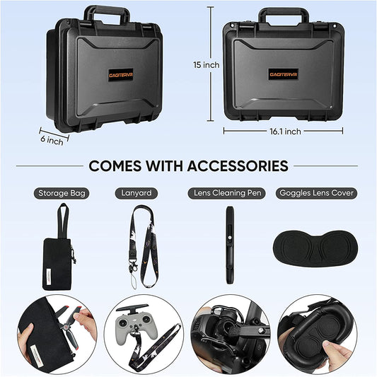 DJI FPV Drone Case, GAGITERVR Waterproof Suitcase for FPV Combo Fly More and Accessories Safe and Portable Amazon