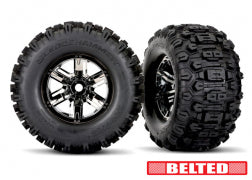 Traxxas X-MAXX Pre-Mounted Sledgehammers Tires (Chrome) (7871X) TRAXXAS