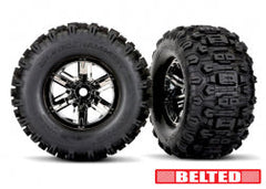Traxxas X-MAXX Pre-Mounted Sledgehammers Tires (Chrome) (7871X) TRAXXAS