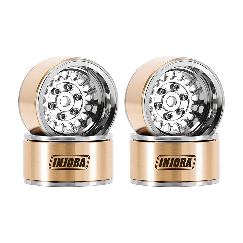 INJORA 1.0" ModuWheel Brass & Aluminum Wheels for 1/18 1/24 RC Crawlers INJORA