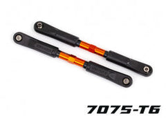 Traxxas Toe links, Sledge® (TUBES orange-anodized, 7075-T6 aluminum, stronger than titanium) (120mm) (2) (9549T) TRAXXAS