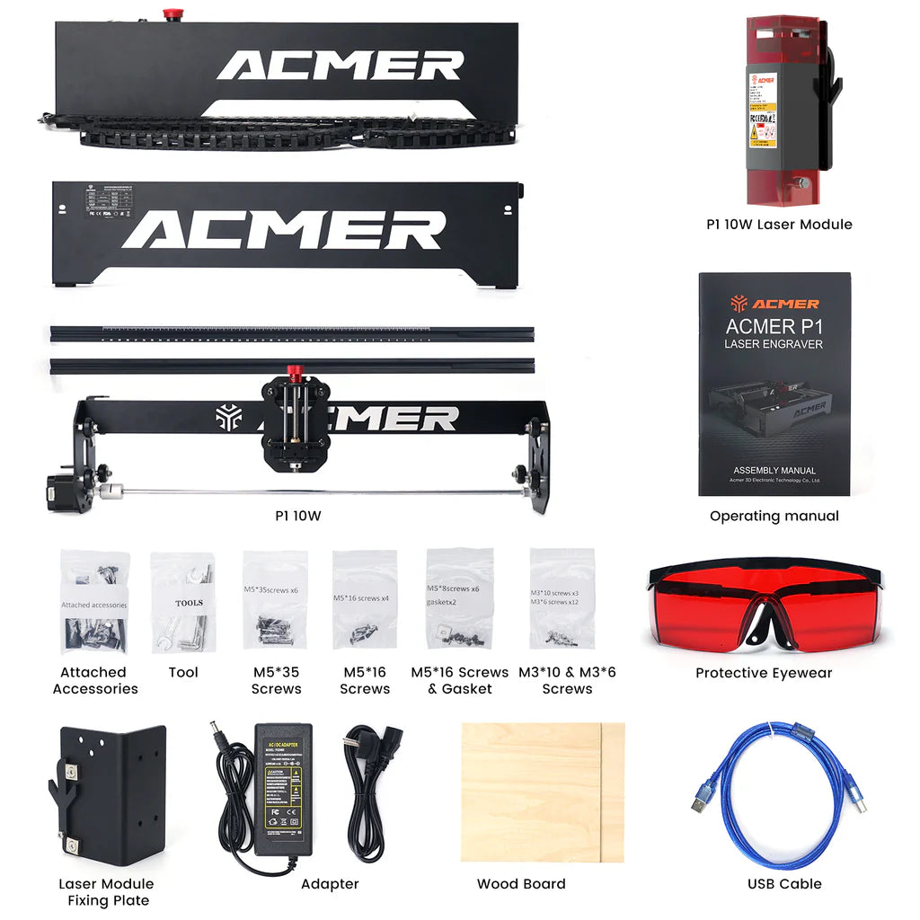 ACMER P1 10W Laser Engraver Cutting Machine (B0CB14SXL6) Amazon