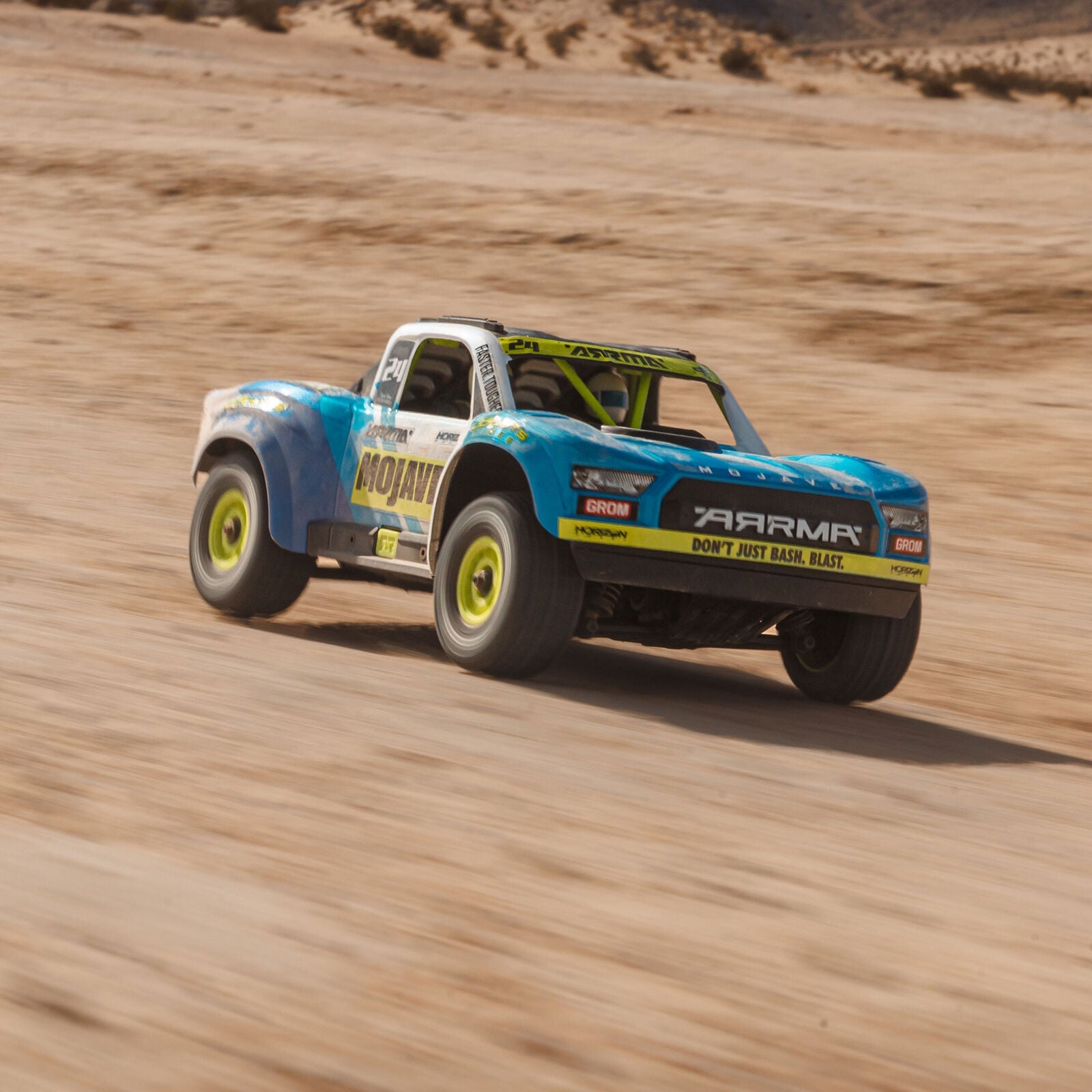 ARRMA: MOJAVE GROM MEGA 380 Brushed 4X4 Small Scale Desert Truck RTR with Battery & Charger (ARA2104) Horizon Hobby