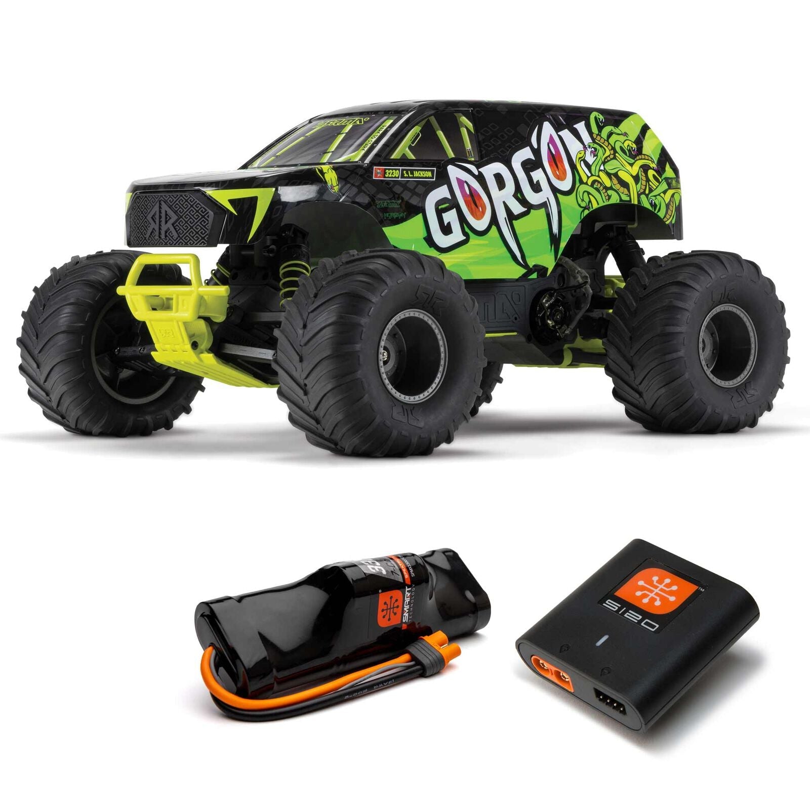 ARRMA 1/10 GORGON 4X2 MEGA 550 Brushed Monster Truck RTR with Battery & Charger (ARA3230S) Horizon Hobby