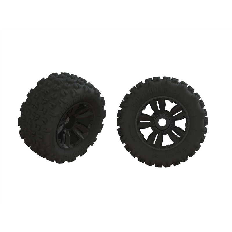 ARRMA 1/5 dBoots Copperhead2 SB MT Front/Rear 3.9 Pre-Mounted Tires, 24mm Hex (2) (ARA550061) Horizon Hobby