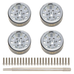 MEUS RACING 1.0 Beadlock Wheel Aluminum Chrome-Plated Brass Inner Ring Negative Offset -3.25mm - Ten Star B Heli Direct