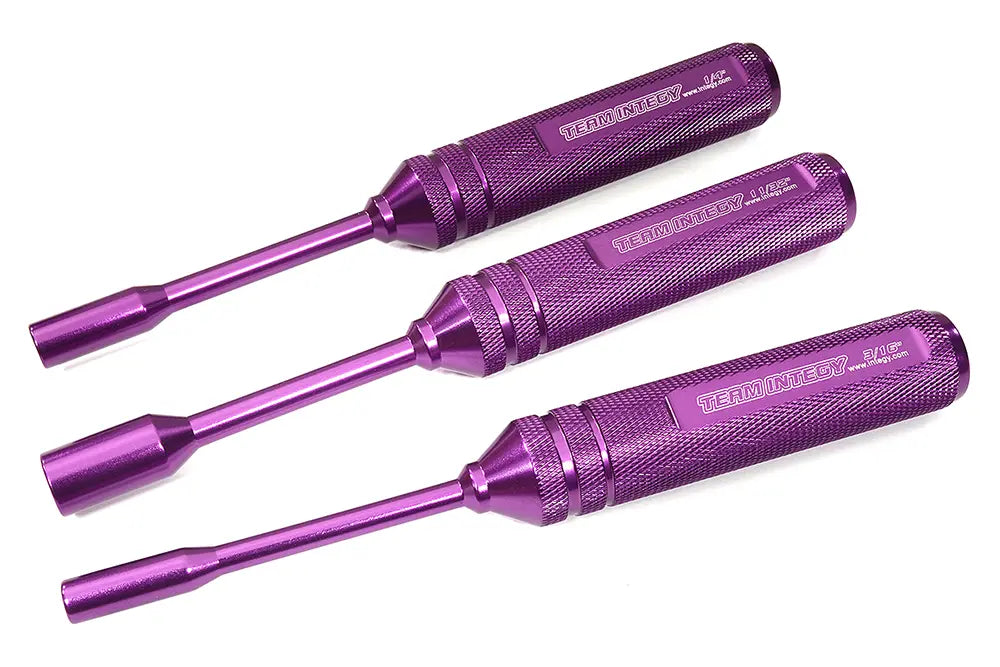 ProGrip Standard Size 6061 Alloy Hex Nut Driver Set (3) 3/16, 1/4 & 11/32in Integy