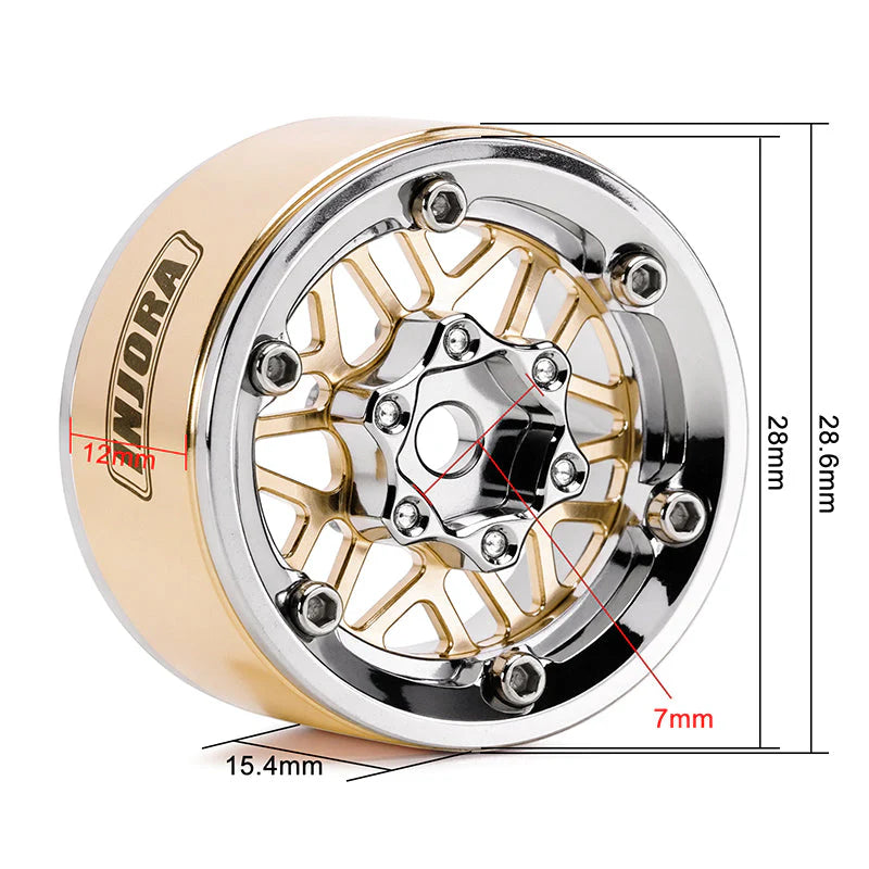 INJORA 1.0" ModuWheel -4.4mm Offset Wheels for Micro Crawlers (MW1014) INJORA