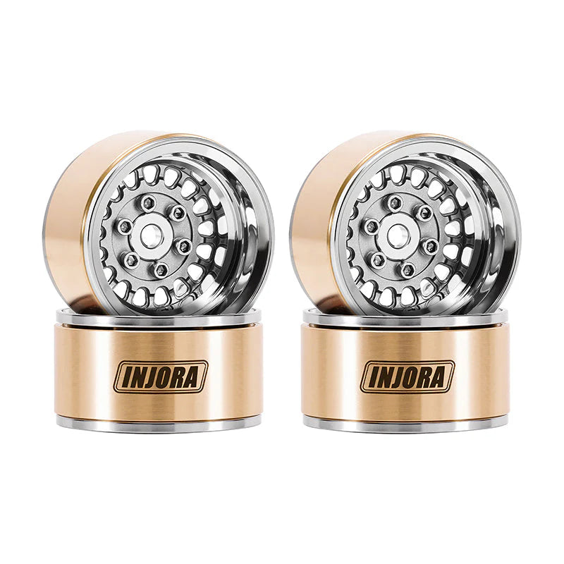 INJORA 1.0" ModuWheel Brass & Aluminum Wheels for 1/18 1/24 RC Crawlers INJORA