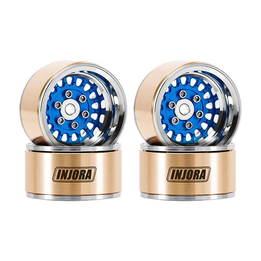 INJORA 1.0" ModuWheel Brass & Aluminum Wheels for 1/18 1/24 RC Crawlers INJORA