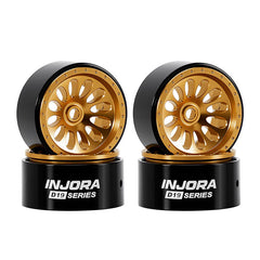 INJORA 0.7" D19 Ripple Aluminum Wheels for 1/30 SCX30 (W7005) INJORA