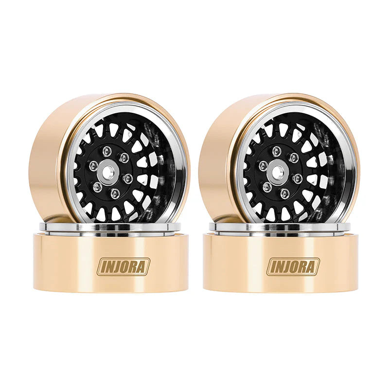 INJORA 1.3" ModuWheel Brass & Aluminum Wheels for 1/18 1/24 RC Crawlers INJORA