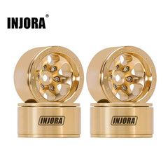 INJORA 1.0" 40g/pcs Brass -4.7mm Offset Wheels for Micro Crawlers (W1011) INJORA