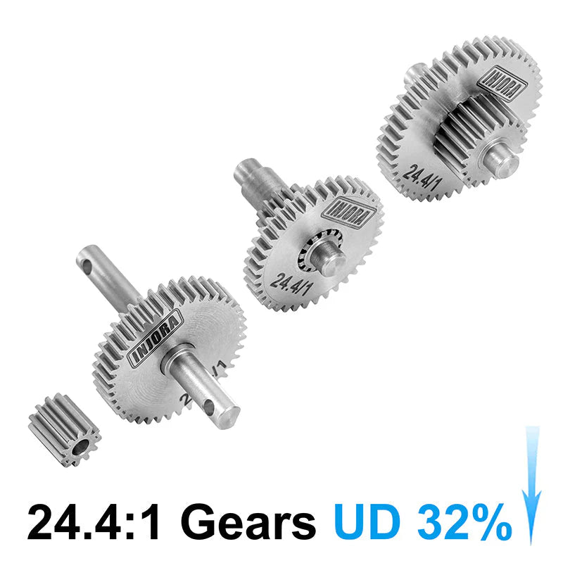 INJORA Overdrive Underdrive Stainless Steel Transmission Gear Set for 1/18 TRX4M INJORA