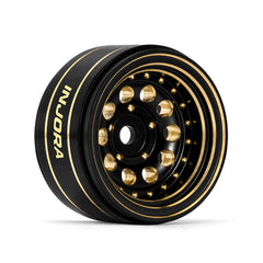 INJORA 39g/Pcs 1.0" Brass Beadlock Wheels -2.65mm Offset For Micro Crawlers INJORA